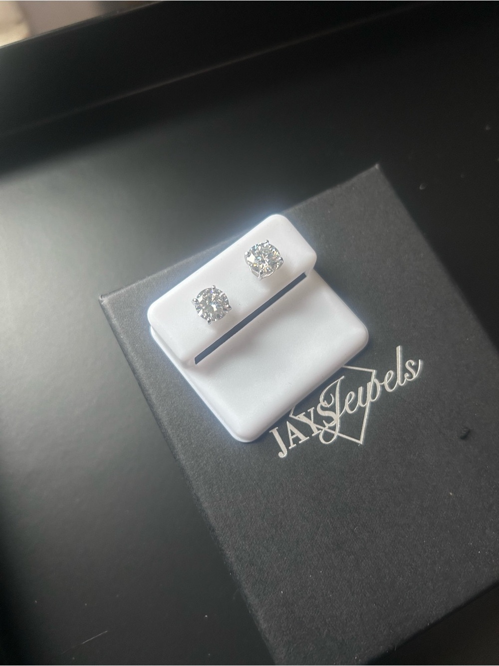 Jay's Jewels moissanite Round Stud Earrings